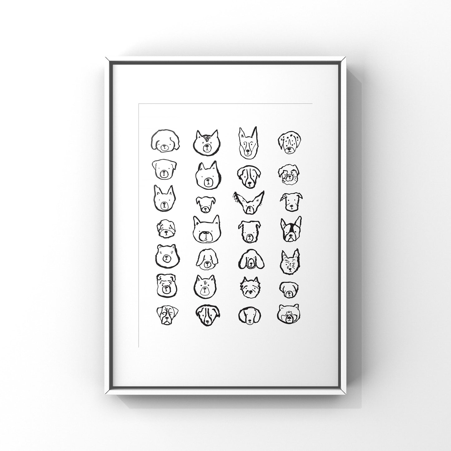 Modern Dog Heads Print