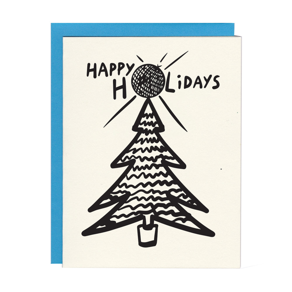 Happy holidays disco ball