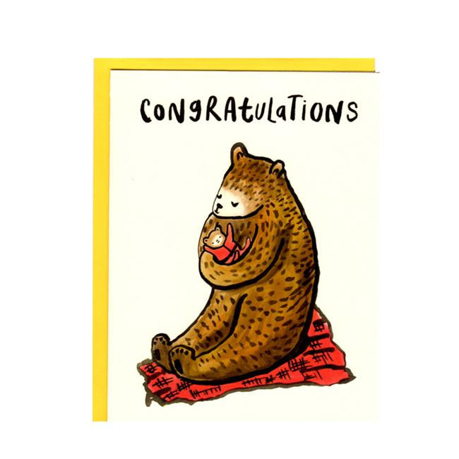Congratulations Bear Baby Card