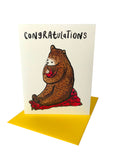 Congratulations Bear Baby Card