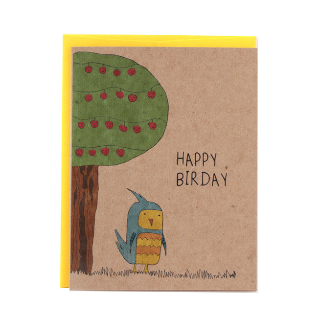 Happy Birthday Bird Greeting Card