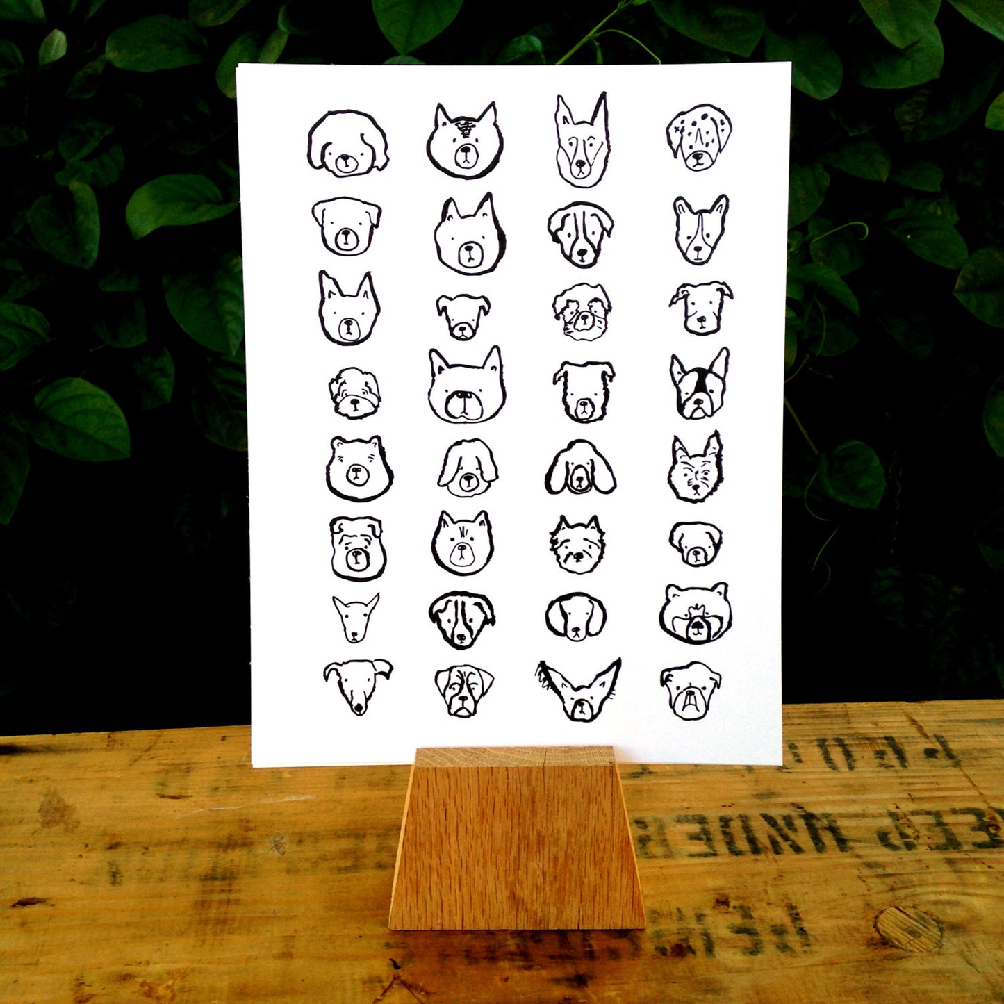 Modern Dog Heads Print