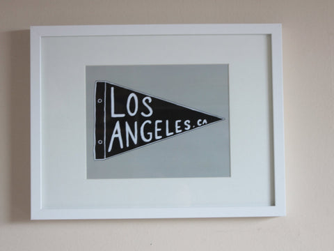 Los Angeles Pennant Art Print, Wall art, Wall Decor (unframed)