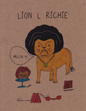Lion L Richie Hello Greeting card