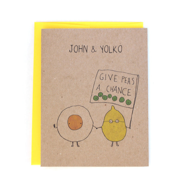 John and Yolko Give Peas a Chance