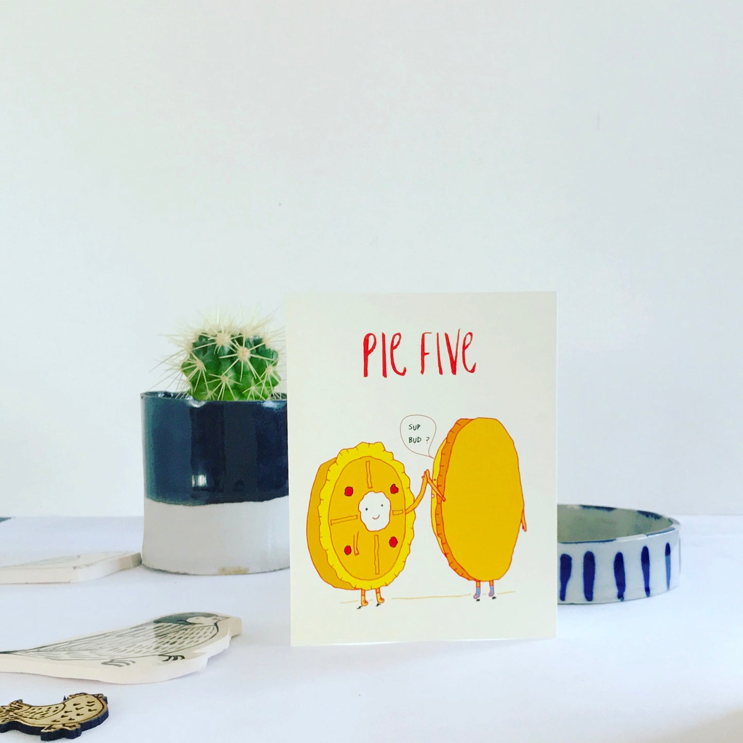Pie Five Greeting Card