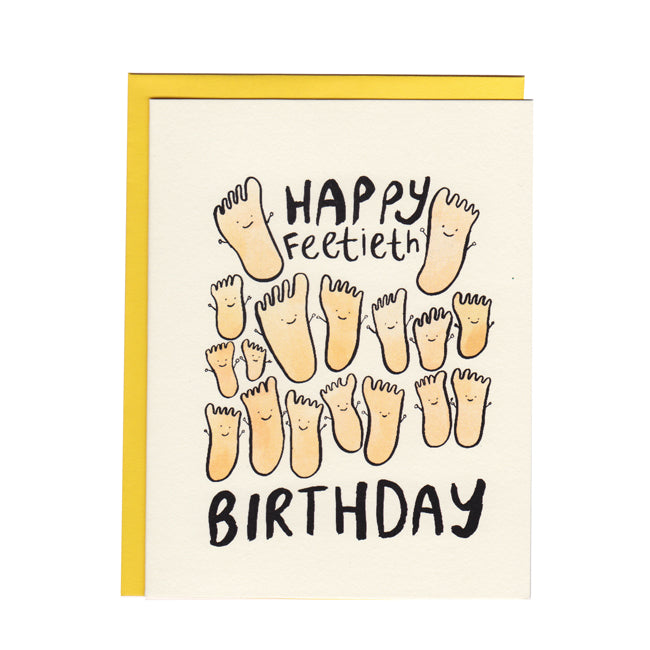 Feetieth Birthday Card