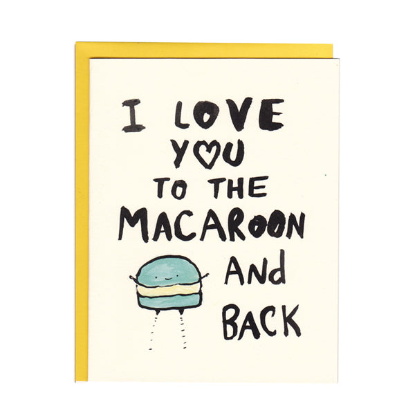 I love You to the Macaroon and back Greeting Card