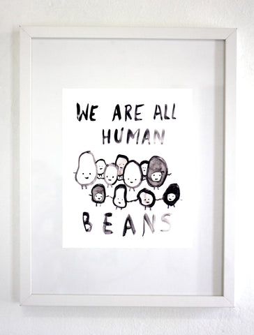 Human Beans Print, Wall art, Wall Decor (unframed)