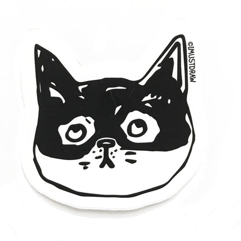 Zorro Cat Head Sticker