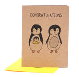 Cute Penguin New Baby Greeting Card