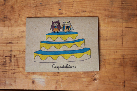 Wedding Owls Greeting Card