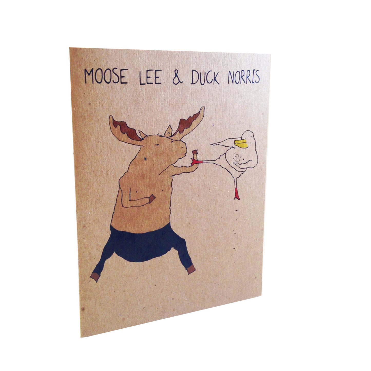 Moose Lee and Duck Norris Greeting Card