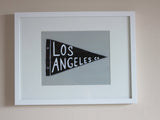 Los Angeles Pennant Art Print, Wall art, Wall Decor (unframed)
