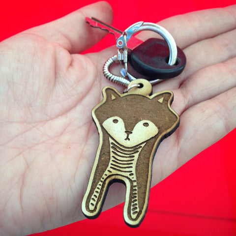NEW Cute Standing Fox Keychain Gift