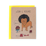 Lion L Richie Hello Greeting card