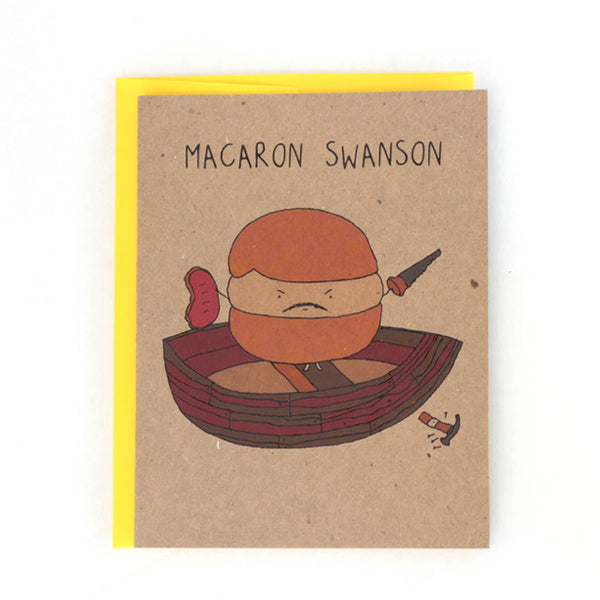Macaron Swanson Greeting Card