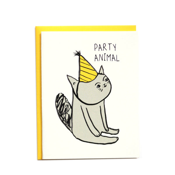 Party Animal Cat Birthday Card