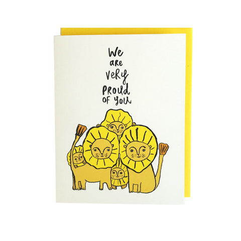 We are very proud of you greeting card