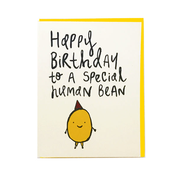 Special Human Bean Birthday Card